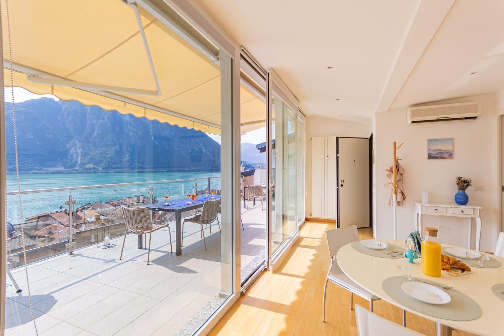 Casa Madlen - Bright Attic With Marvelous View Apartment Campione d'Italia Bagian luar foto