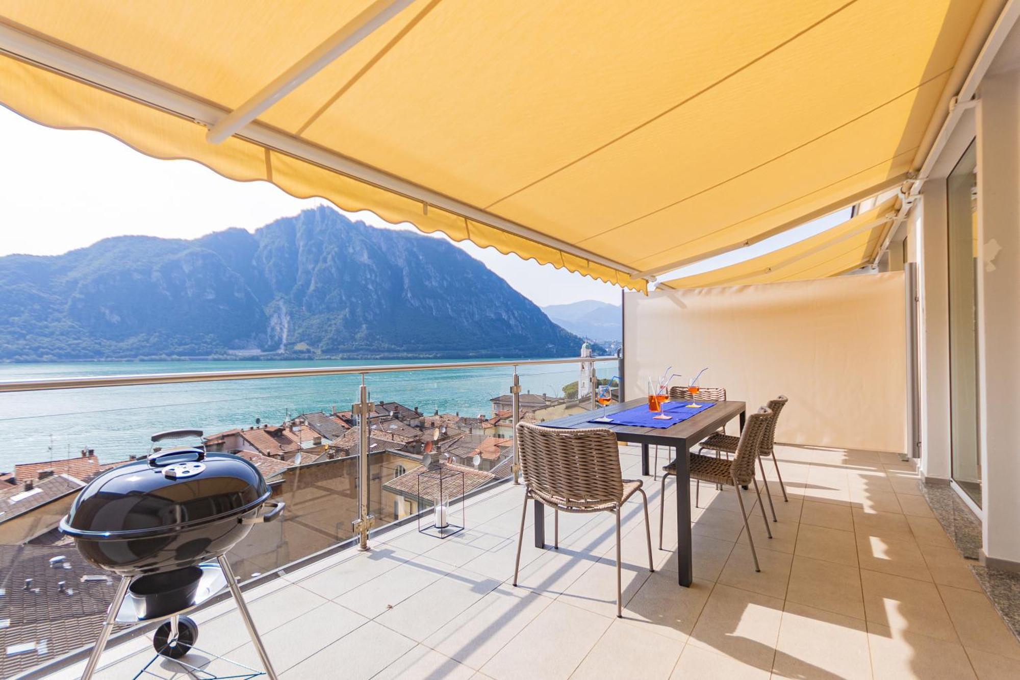 Casa Madlen - Bright Attic With Marvelous View Apartment Campione d'Italia Bagian luar foto